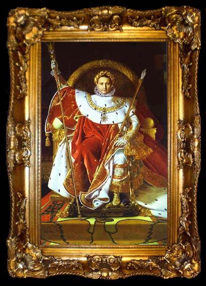framed  Jean Auguste Dominique Ingres Portrait of Napoleon on the Imperial Throne, ta009-2
